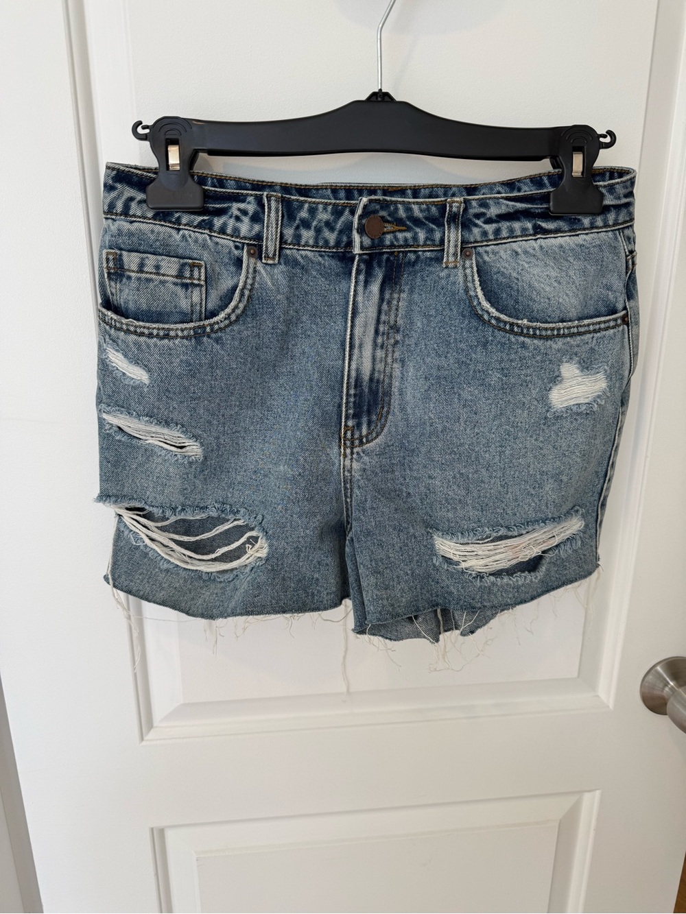 O'Neill Women's Distressed Denim Shorts - Light Blue